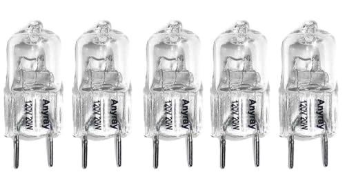 Image of (5)-Pack Anyray Bulbs 20W Compatible for The GE Profile Spacemaker 2.0 Cu. Ft. Over-The-Range Microwave Oven