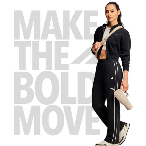 Image of Boldfit Track Pants for Woman, Trousers for Women Wide Leg, Gym Pant with Pockets, Adjustable Drawstring Waist Lower, Workout & Running Women Sports Joggers