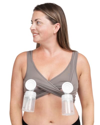 Image of Larken Hands Free Pumping Bra for Breastfeeding | Breast Pump - Maternity Bras for Pregnancy, Pumping & Nursing Bra in One