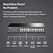 TP-Link 24 Port Gigabit Ethernet Switch Desktop/ Rackmount Plug & Play Shielded Ports Sturdy Metal Fanless Quiet Traffic Optimization Unmanaged (TL-SG1024S)