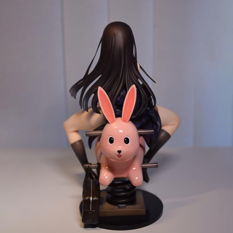 TYdfhSHR Caja de regalo nativa de anime japonés de 18 cm para niña Sari Shibusa sentada hermosa niña figura de acción de PVC, modelo coleccionable, juguete para adultos, adorno de Año