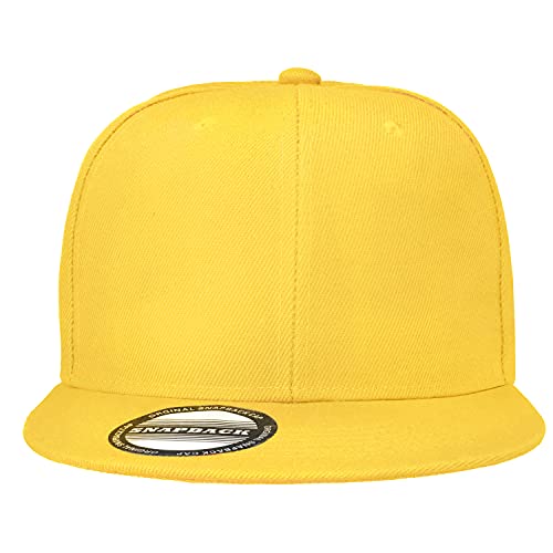 Image of Falari Wholesale 12 Pack Snapback Hat Cap Hip Hop Style Flat Bill Blank Solid Color Adjustable Size