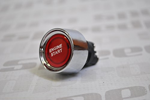 Speedpro - Bouton de démarrage à poussoir lumineux rouge « Engine Start » 12 V