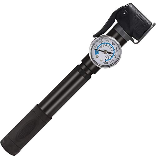 Yadi Air Tool Mini Air Pump Tyre Inflator Carhigh-Pressure Mountain Bike Gas Cylinder With Barometer Portable Small Trachea Inflatable Pump Bike Basketball Swimming Ring