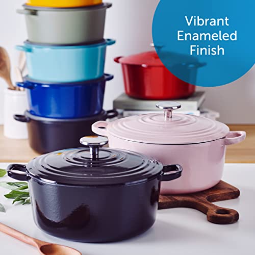 Miniatura 8 de Bk Cookware Cazuela De Hierro Fundido Esmaltado Alemán, 24 Cm 4,2 Litros Cazuela Con Tapadera, Horno Holandés Hasta 220 , Cocina De Inducción, Apta Para Lavavajillas, Negro