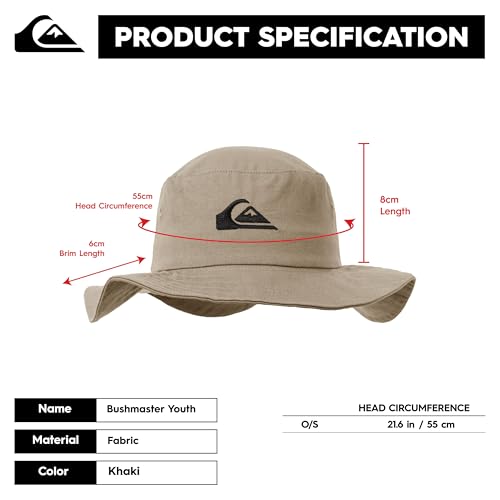 Image of Quiksilver Boys' Quiksilver Kid's Bushmaster Sun Protection Floppy Visor Bucket Hat