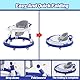 Lauflernwagen Kippsicher Baby Walker Plastik Laufwagen Montessori Lernlaufhilfe Musik Lernlaufwagen 4 In 1 Outdoor Spielzeug Lauflernhilfe Stehen Gehhilfe MäDchen Junge ab 4 Monate Kleinkind Blau