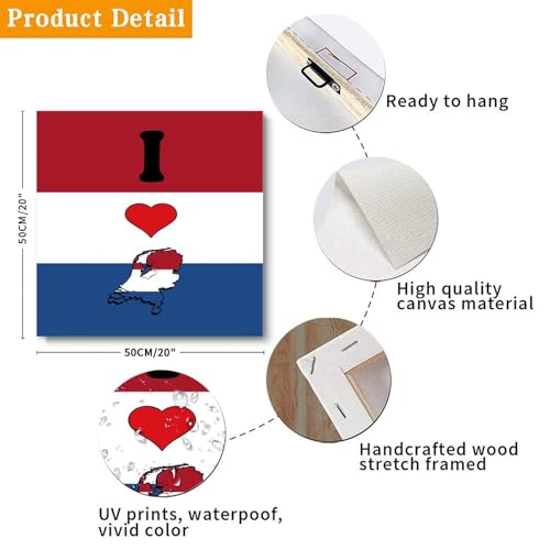 Lienzo decorativo de Países Bajos para dar un toque elegante a tu dormitorio o baño 3