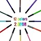 MROOFUL Bleistiftminen, 2,0 mm, 96 Stück, 12 Farben, mit Minen gefüllt, Kunst-Skizzierzubehör, rot, blau, gelb, grün, rosa, automatische Mine