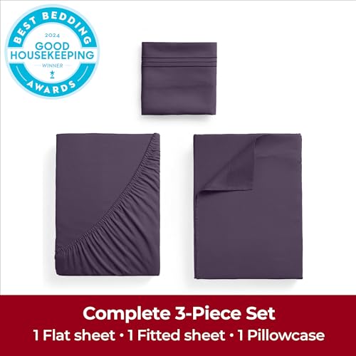 image for Mellanni Extra Deep Twin XL Sheets - 3 PC Iconic Collection Bedding - 