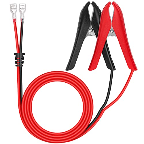 JatilEr Krokodilklemmen mit Kabel 1.8m Krokodilklemmen 12v PVC Kupferkern 18AWG für Batterieladung Notbatterieanschluss Usw