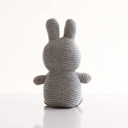 Image of Pluchi Cotton Knitted Grey Bobby Bunny Soft Toy for Babies & Kids 19cm x 13cm