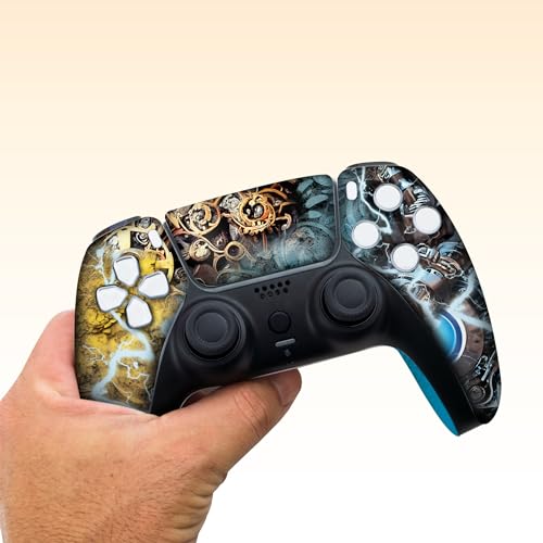 Image of Dishonestty Custom PS-5 Controller Wireless compatible with Play-Station 5 Console by BCB Controllers | Proudly Customized in USA with Permanent HYDRODIP Printing(NOT JUST A SKIN)(MODDED)