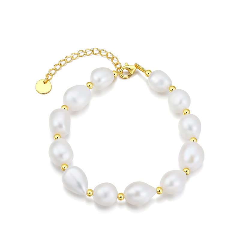 Bracelet perles eau douce et or 14K YCQYM, l'élégance intemporelle d'un bijou d'exception