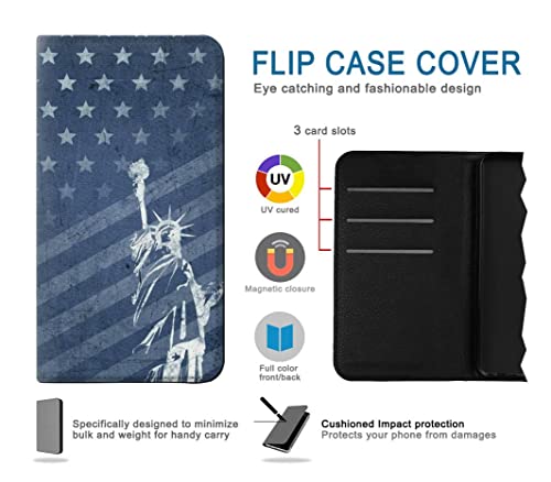 Housse cuir Samsung Galaxy A56 flip case clapet protecteur US Flag - 4