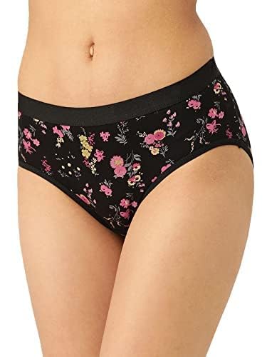 Image of Women's Cotton Hipster Innerwear Floral Printed Panties Assorted Briefs with Elastic Inner Wear (Pack of 3)