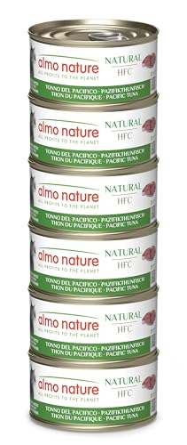Almo Nature HFC Natural Alimento Umido per Gatti - Tonno Del Pacifico - Confezione da 420 g (6 x 70 g)
