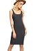MakeMeChic Women's Basic Scoop Neck Bodycon Sleeveless Mini Tank Dress Grey M