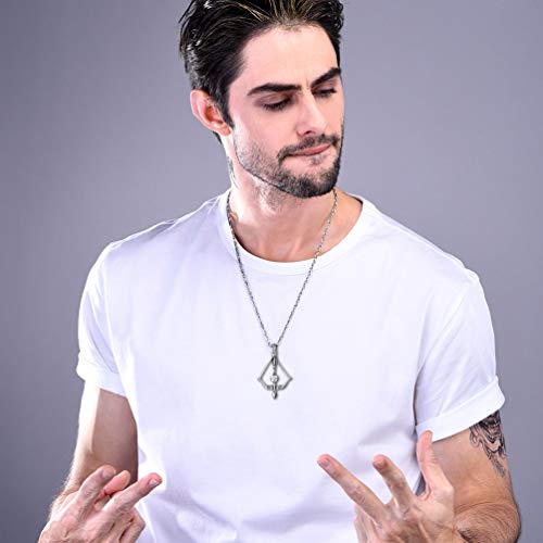 PROSTEEL Bow & Arrow Necklace,Sagittarius Necklace,Archery Necklace,Hunter Charm,Mens Womens Jewelry2