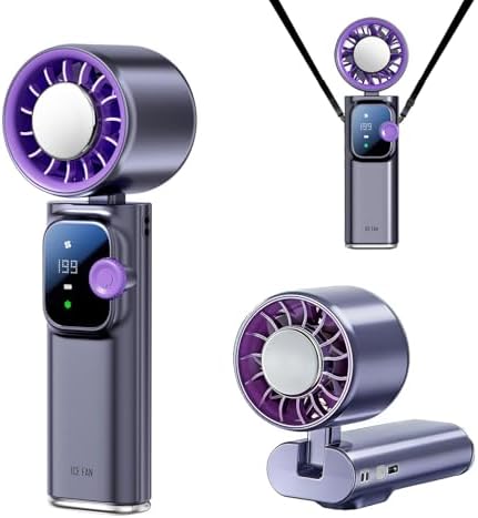 Ice Cooling Handheld Fan, 199-Gear Wind Adjustment, TEC Ultra-Coo...
