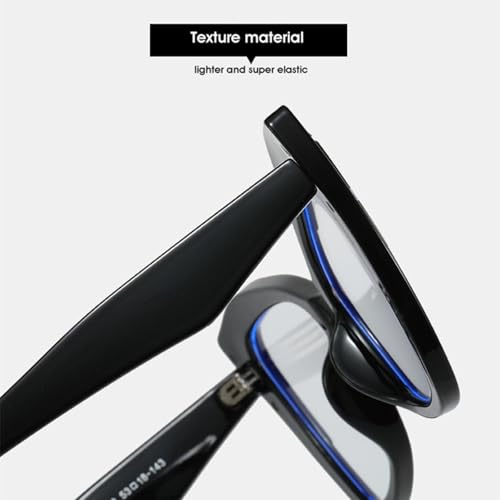 Lunettes œil de chat polygone monture tendance bicolore légère et confortable - 4