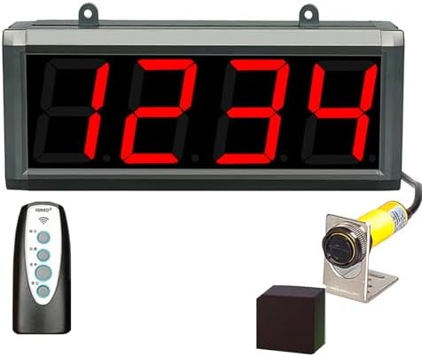 LED Digital Counter with 4-Inch Display & Remote Control, 9999/99999 Counting Capacity, Shockproof & Anti-Interference, Memory Function, Ideal for Passenger Flow Tracking