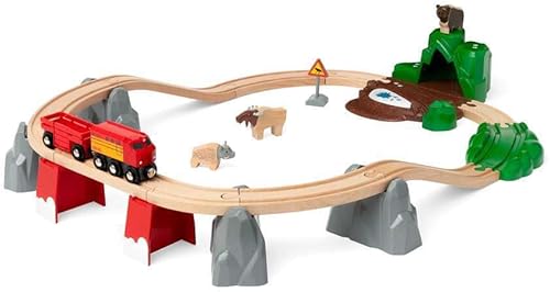 Miniatura 3 de BRIO World 33988 Nordic Animal Set | Juego de tren de juguete de madera premium para niños | Diversión interactiva | Compatible con otros juegos de