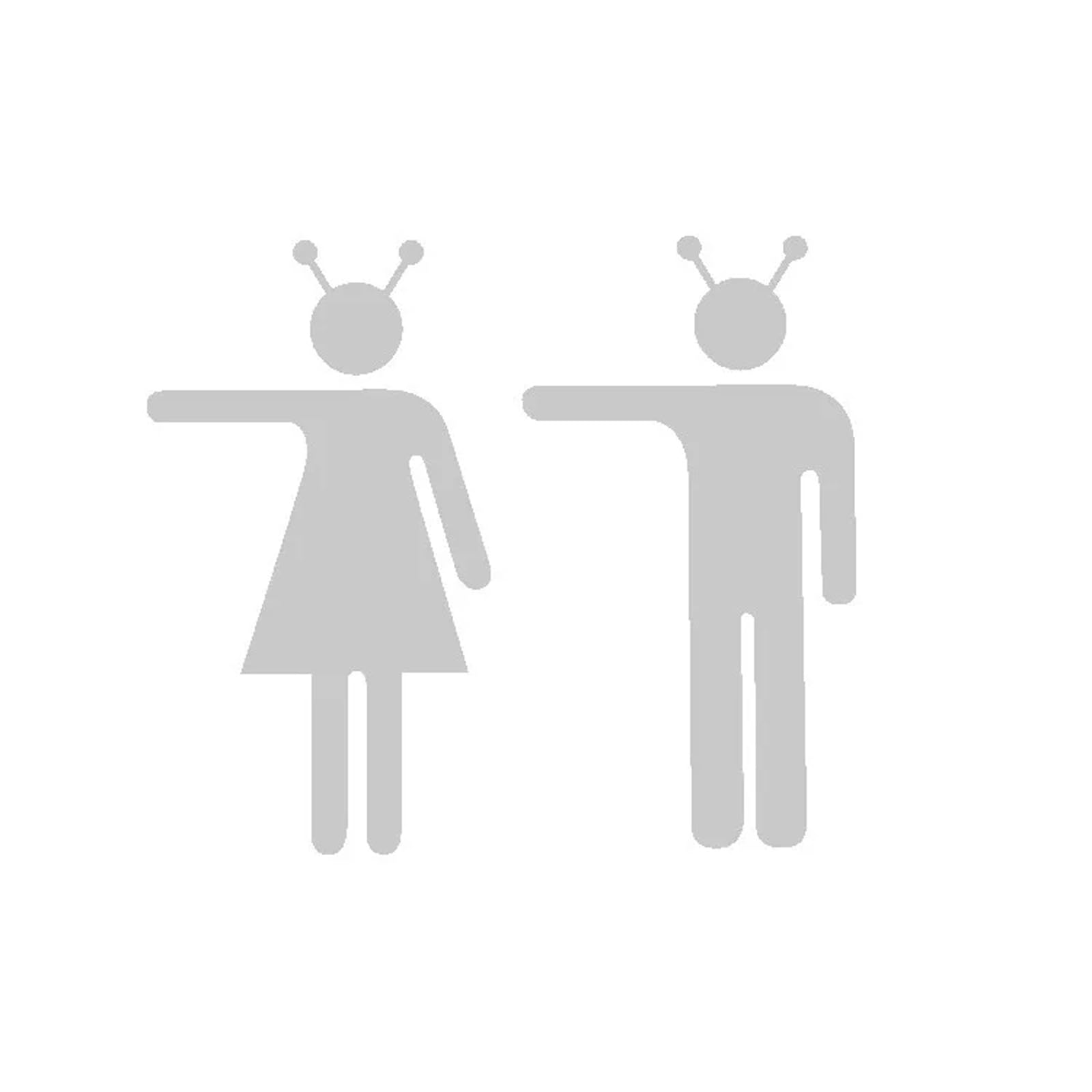 Restroom Sign, Bathroom Signs, for Office or Business Bathroom and Toilet Door or Wall Decor(Silver)