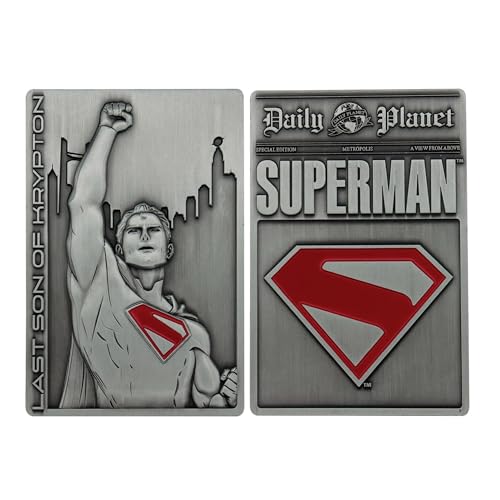 FaNaTtik Superman 2025 Last Son of Krypton Ingot | Limited Edition 5,000 Numbered Collectible | Officially Licensed 89x59mm