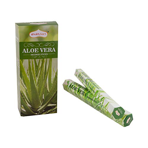 Shubhkart Aleo Vera Incense Sticks/ Agarbatti - (Pack of 6 Tubes Inside The Box) 120 Sticks (Aloe Vera)