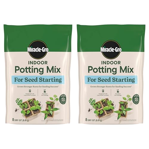 Miracle-Gro Indoor Potting Mix for Seed Starting, For Starting Vegetable, Flower, and Herb Seeds...
