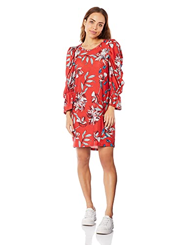 Colcci, Curto Estampado-Mangas Bufantes, Vestido, Feminino, Vermelho/Azul/Rosa/Bordo/Off/Laranja/Cin