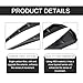 Car Fender Side Vents, Carbon Fibre ABS Plastic Air Flow Intake Hole Spoiler Stickers Decorative Cover, Modification Accessories, Universal for Most Cars Sedans (Black)