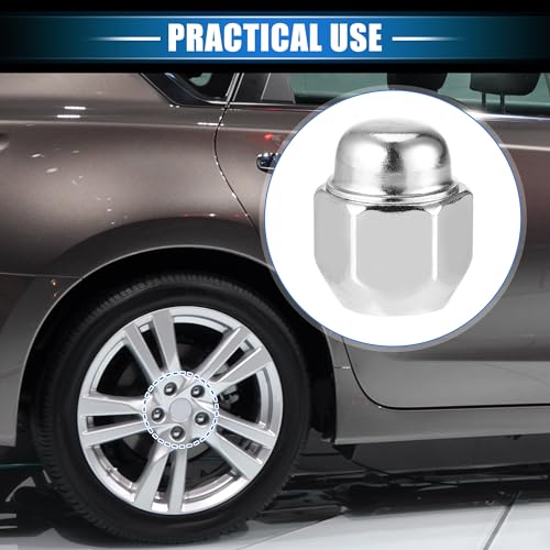 Image of 20 Pcs Wheel Lug Nuts Compatible for Nissan Altima Murano for Infiniti G20 I30 M35, Durable M12 x 1.25 Carbon Steel Silver Tone Tire Lugnuts