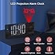 LOFICOPER Projektionswecker, 7,8 LED Digitaler Projektionsuhr Spiegeluhren mit Temperatur & Datum, 4 Helligkeitsstufen, Memory-Funktion, 1.5m USB, Wecker mit Projektion für Schlafzimmer, Wohnzimmer