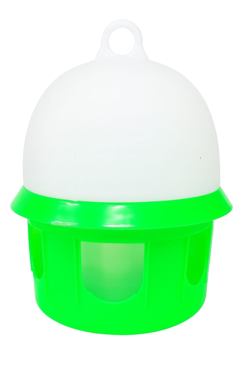 Generic Automatic Bird Water Dispenser, Green and White, Plastic, 5L Capacity, Hanging Design for Pigeons, Chickens, Poultry-image-1