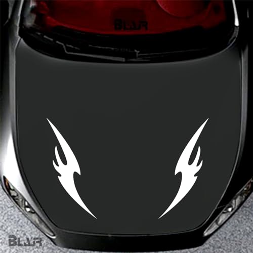 Image of Racing Stripes Car Sticker DIY Styling Decorative Stripes Door Sides Hood Vinyl Decal for Car SUV Truck Waterproof Accessories 106 inchx9.2 (4PCS)(White)