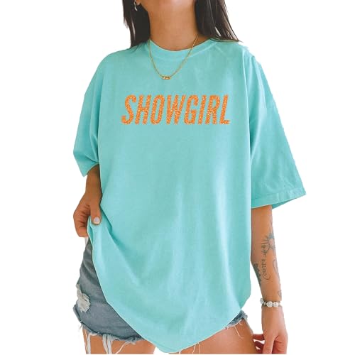 The Pxv Unisex Showgirl Orange Glitter T-Shirt X-Large Chalky Mint