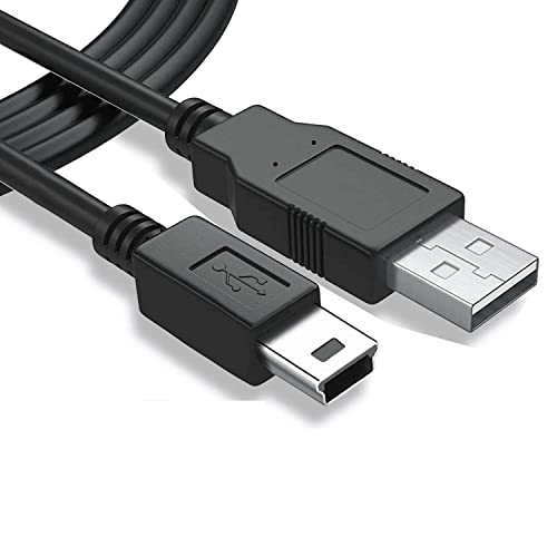 CABLEPELADO Câble mini USB synchronise et charge | Transfert de données 480 Mbit/s | Compatible avec microphone Blue Yeti, PS3, Wii U Pro, disque dur externe, appareils photo numériques, MP3 | Noir |