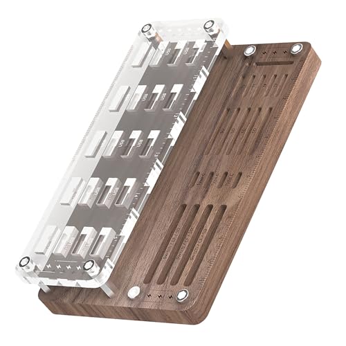 Boîte de rangement pour cartes mémoire en bois massif et support clé USB de bureau