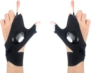 Fishing Gifts for Men, Fishing Accessories Flashlight, Mens Gift Ideas LED Fishing Gloves, Funny Fishing Gloves With Light for Men, Secret Santa Gifts for Dad/Husband/Brother