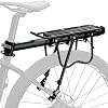 ROCKBROS Rear Bike Rack Quick Release Bike Cargo Rack for Luggage Commuting | Easy to install,heavy duty steel,red reflector,side protection,quick release system,rear back pannier rack with intructions