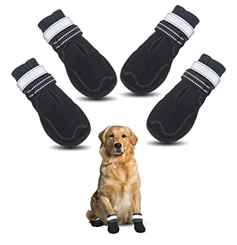 Dog Shoes For Hot Pavement- Booties For Small Medium Large Dogs- Breathable Boots & Paw Protectors- Summer Shoe For Heat Protection Hardwood Floors Beach Hiking Walking Water- Doggy Foot Covers Size 6 #TOP2