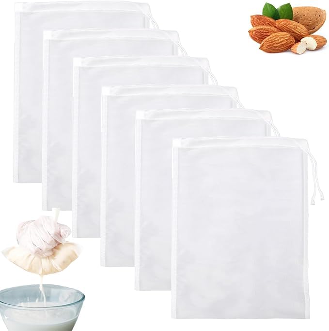 lot de 6 sacs filtrants lait végétal