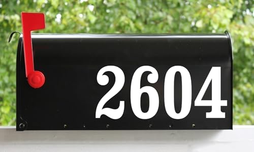 Lime - 10-inch tall - HOA Mailbox Numbers Clarendon Condensed Bold Vinyl Sticker Waterproof 1 to 10 Inch