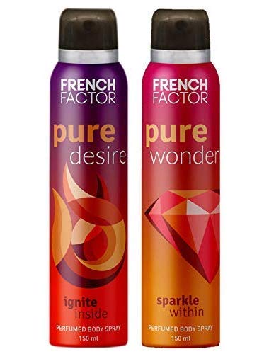 French Factor Pure Desire & Wonder Deodorant Body Spray Combo for Women (150ml, Pack of 2)-picture-15