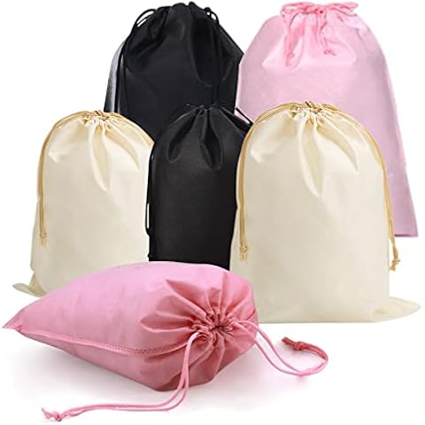 Schuhbeutel Reise,Packbeutel,Schuhsack,Schuhtasche Reise,12 Stück Packbeutel für Rucksack,Nylon Kordelzug Cord Tasche Cover