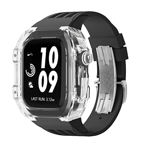Boîtier transparent Apple Watch bracelet sport de luxe kit modification refit MOD 45mm 44mm