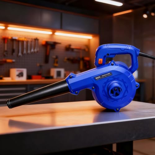 BAIQI Corded Electric Blower, Portable and Lightweight Handheld Vaccum/Blowing,110V 580W,2 in 1 Blow and Suction for Leaf,Dust,Snow,Sweep