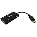 LinkS 4-in-1 Gold Plated DisplayPort to HDMI/VGA/DVI Male to Female Support audio Adapter - Black